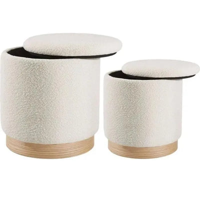 Set 2 taburetes con almacenamiento