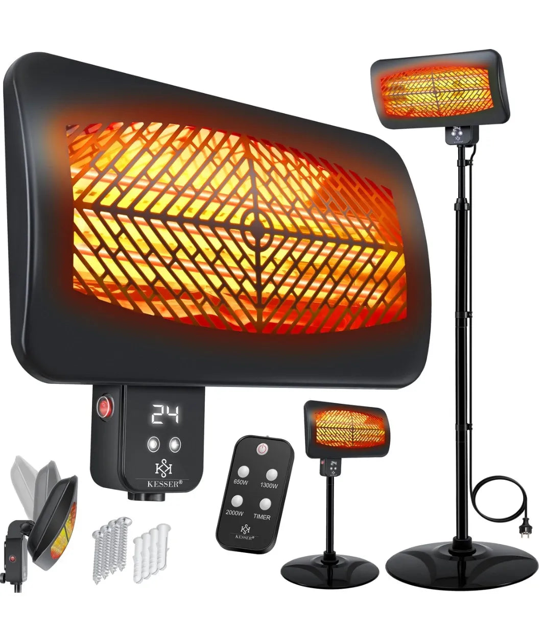 Calentador eléctrico infrarrojo para interior - Kesser