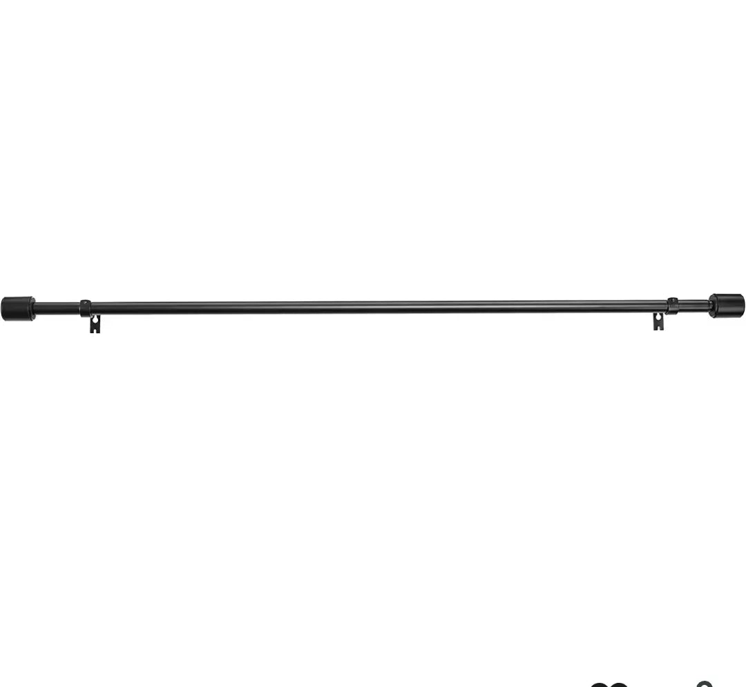 Barra de Cortina Extensible con remates de capuchón, diámetro 19 mm, de 91 a 183 cm