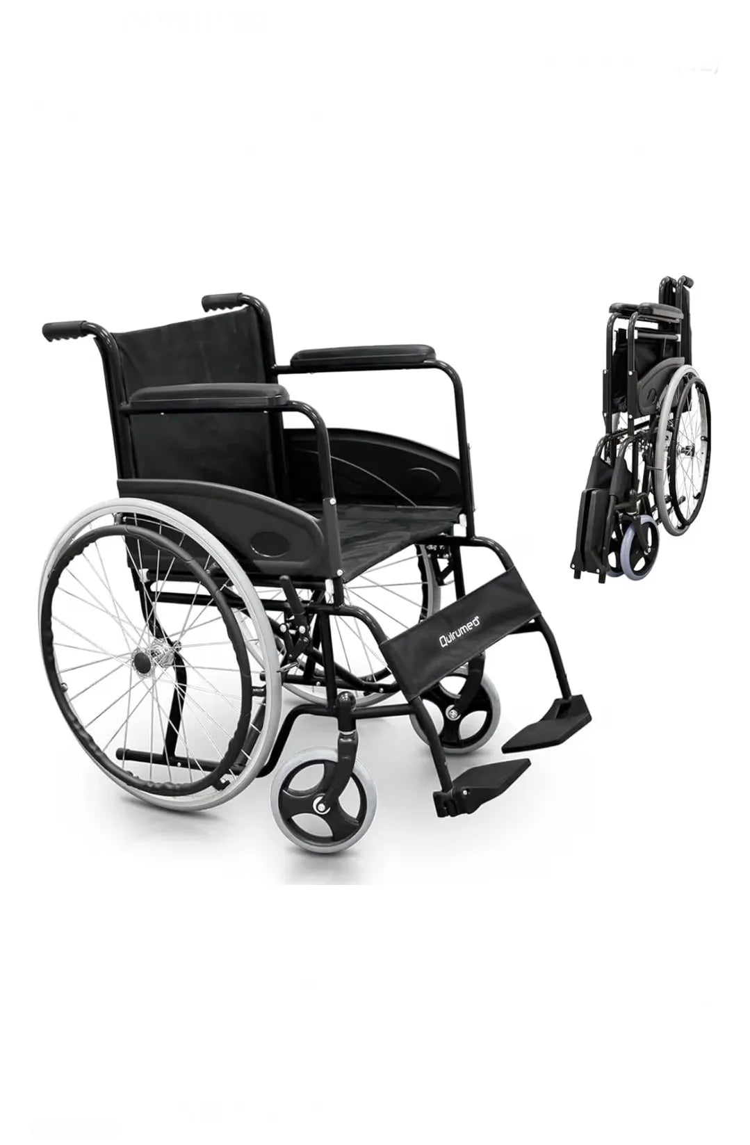 Silla de ruedas plegable, Acero, Basic Colors, Asiento 46cm