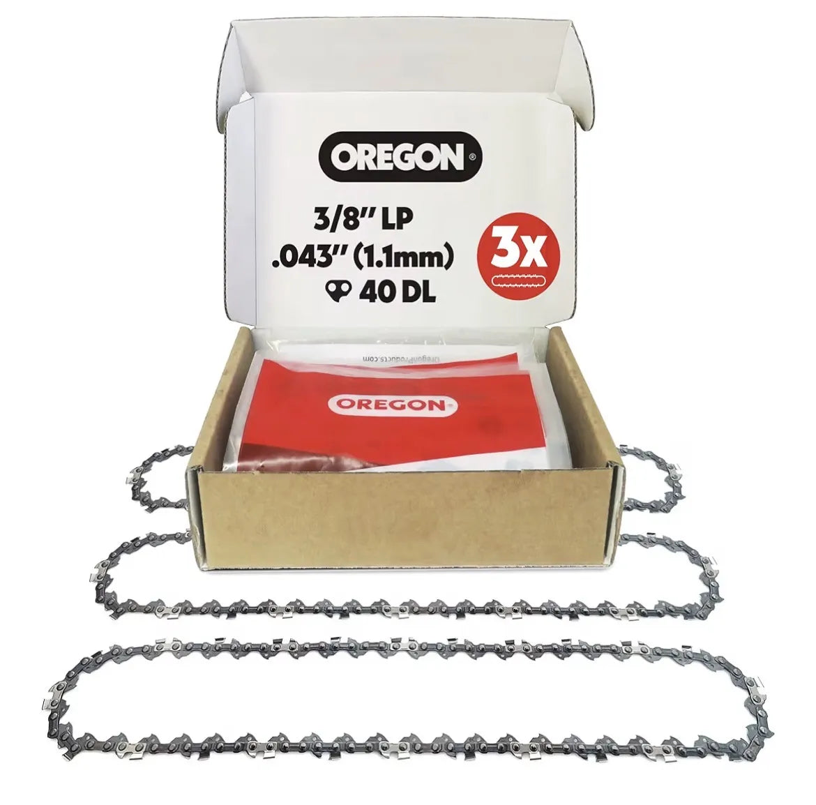 Pack de 3 Cadenas de Motosierra Oregon