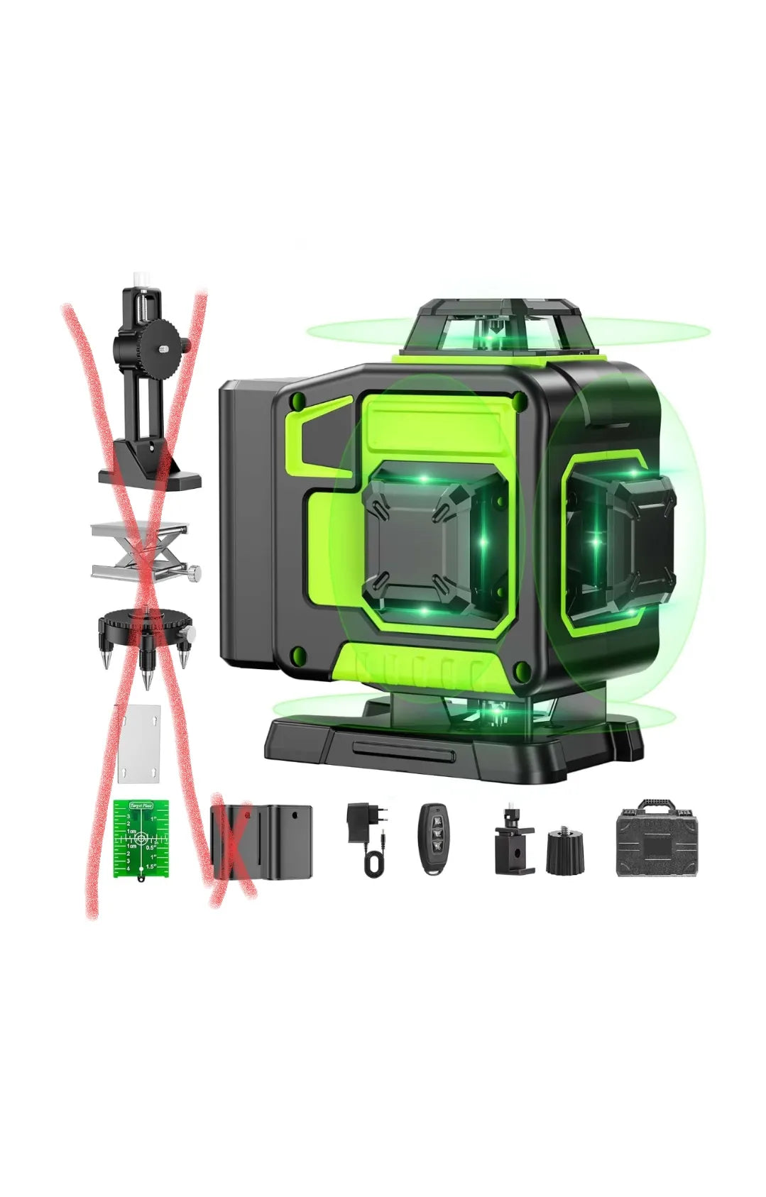 Nivel Laser Autonivelante 360 Grados, Nivel Láser Verde 16 Líneas