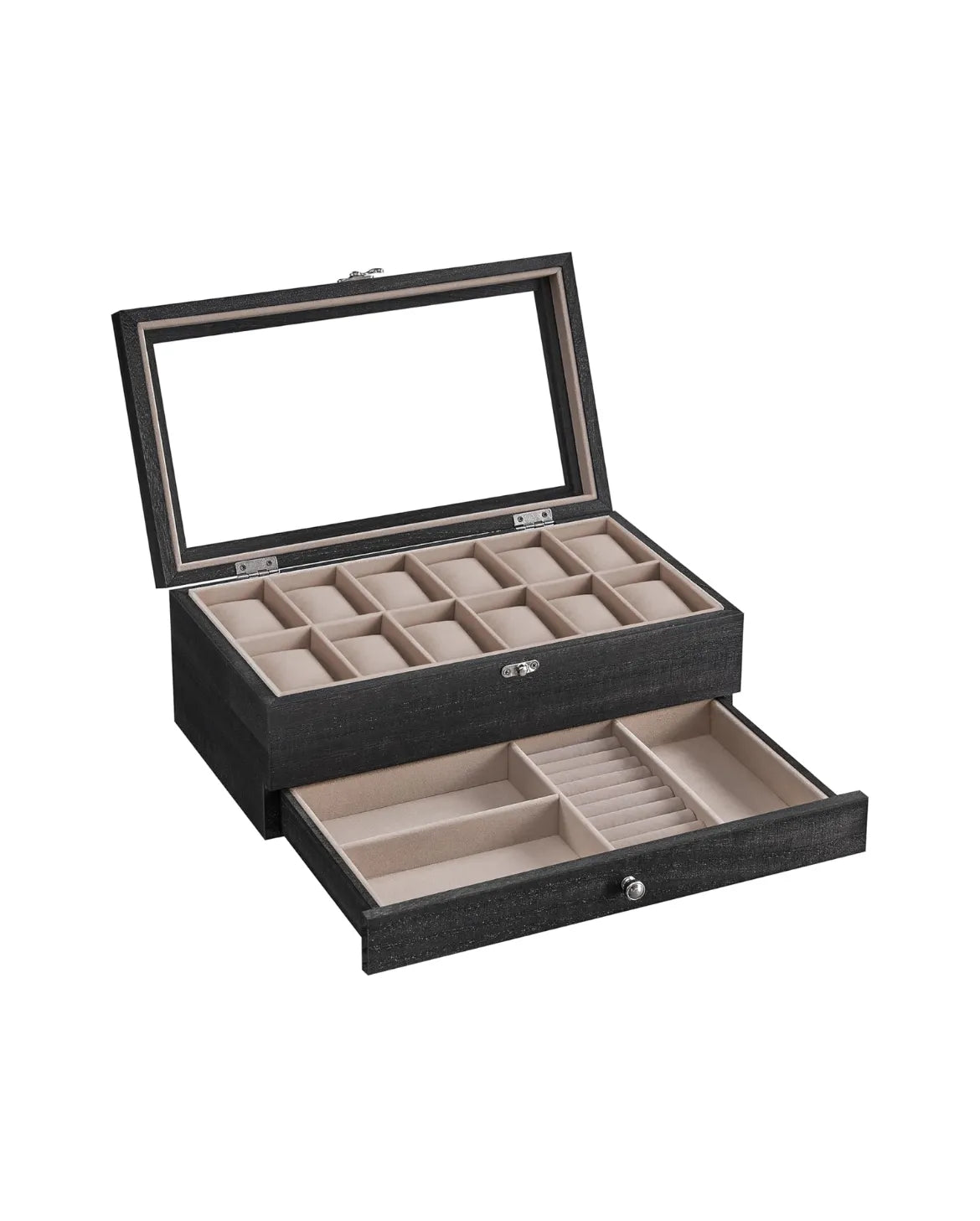 Caja de Relojes con 12 Espacios SONGMICS