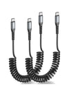 Cable USB C a USB C en espiral SUNGUY