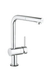 Grifo de cocina monomando, caño alto en L