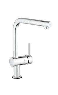 Grifo de cocina monomando, caño alto en L