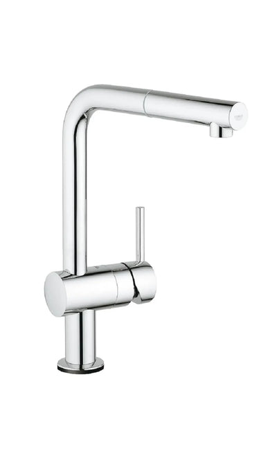 Grifo de cocina monomando, caño alto en L