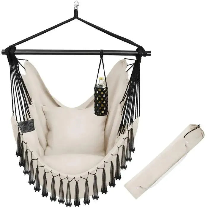 Silla colgante con cojines