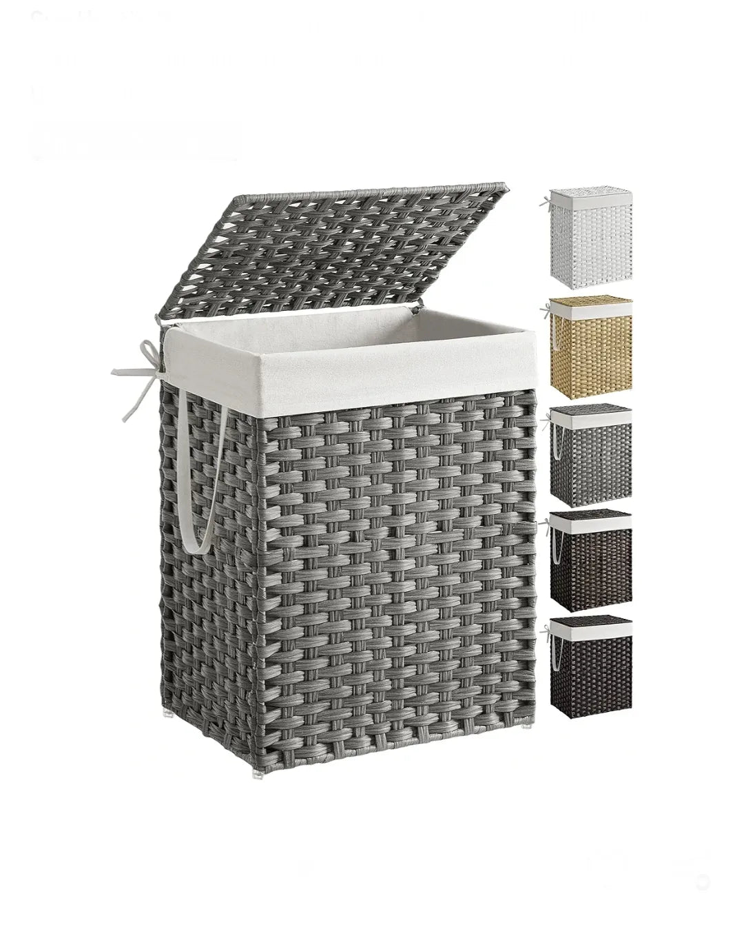 Cesto de ropa con tapa, 90 L