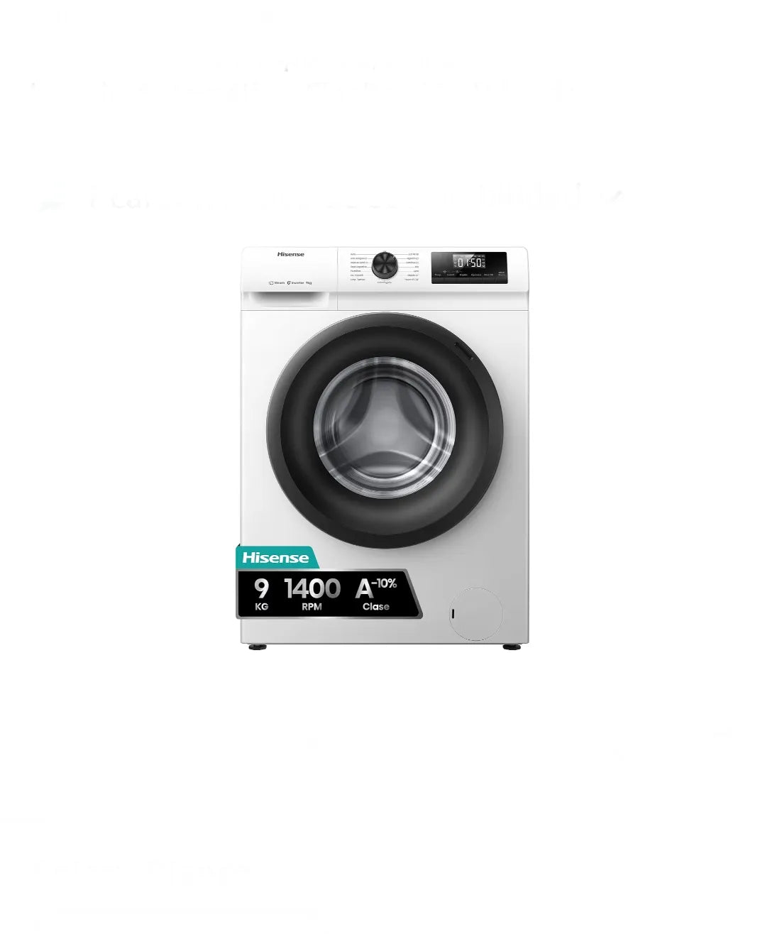 Lavadora, Class A, 9Kg, 1400 rpm, Alto 84.5cm x Ancho 59.5cm