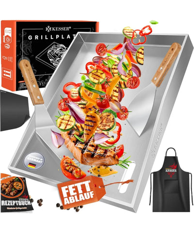 Plancha de asar de acero inoxidable - Kesser
