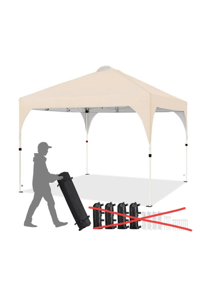 Carpa Plegable 3x3m Cenador de Jardín Impermeable