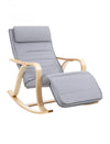 Mecedora, Sillón Tumbona, Color Gris, 125 x 91 x 67 cm