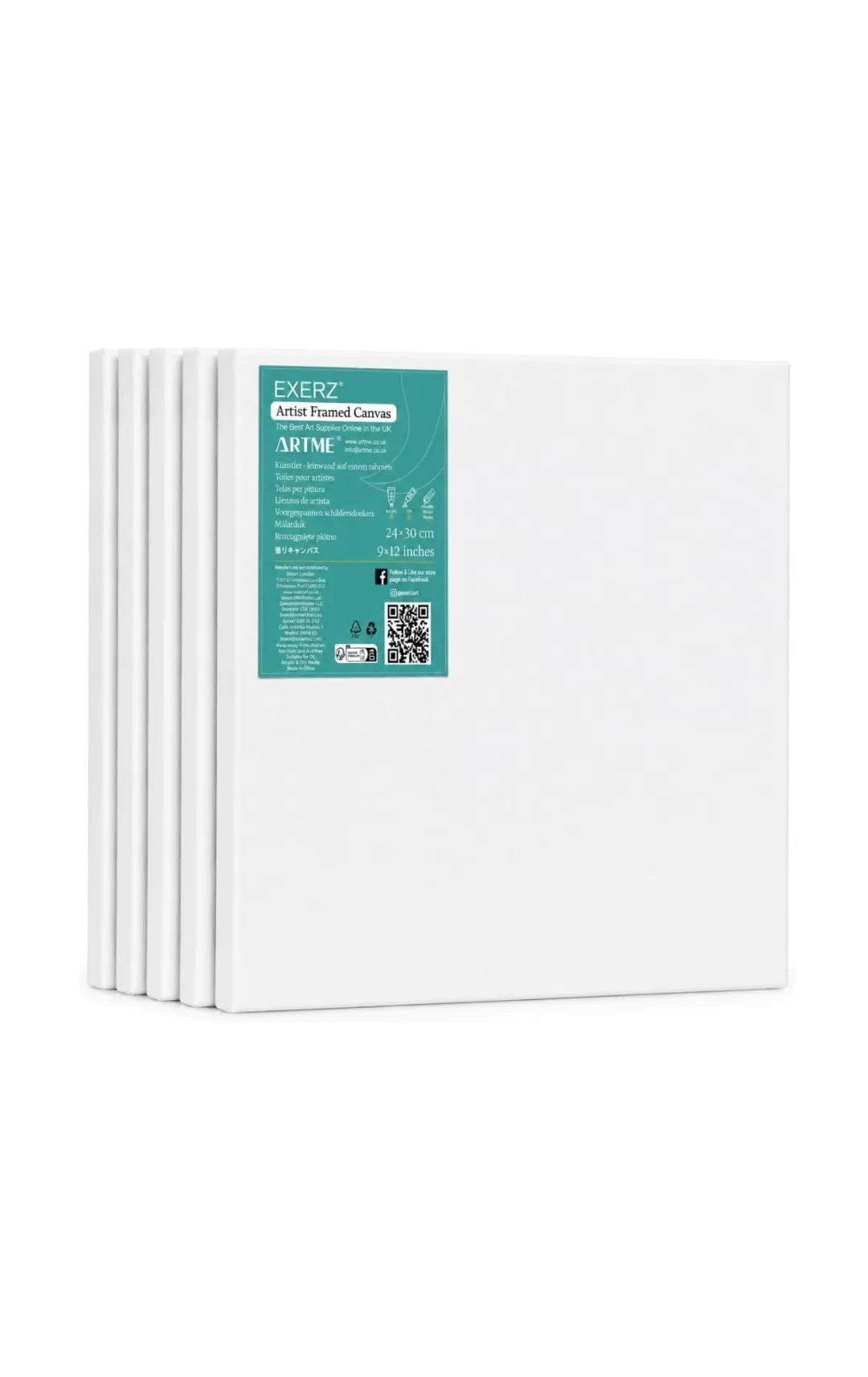 Lienzos preestirados 5 piezas/Lienzos Enmarcados 1,7 cm de Espesor