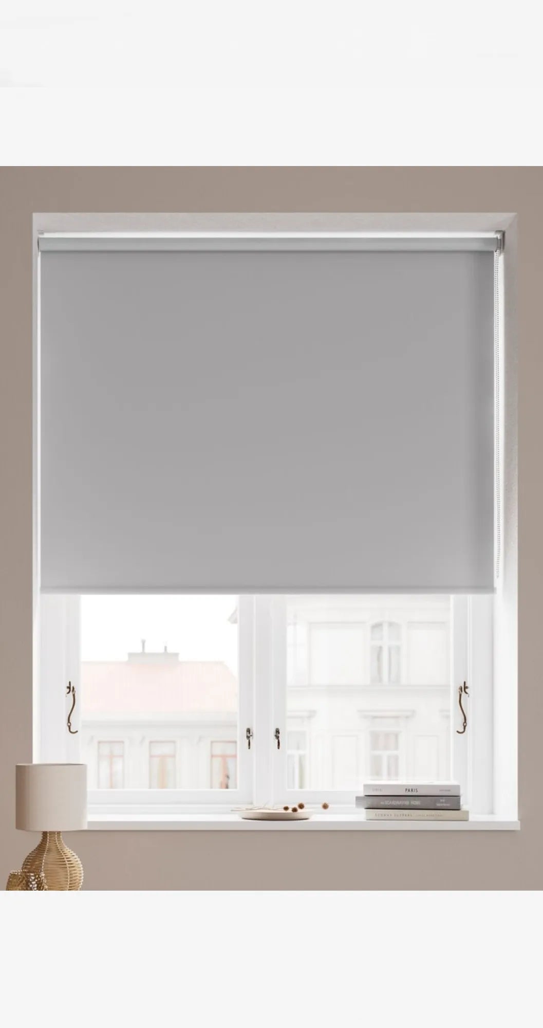 Estor Enrollable Opaco Liso - Blanco Roto, 80 x 175cm