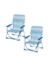 Pack 2 sillas Playa Plegables, 44x40x72