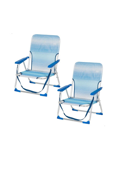 Pack 2 sillas Playa Plegables, 44x40x72