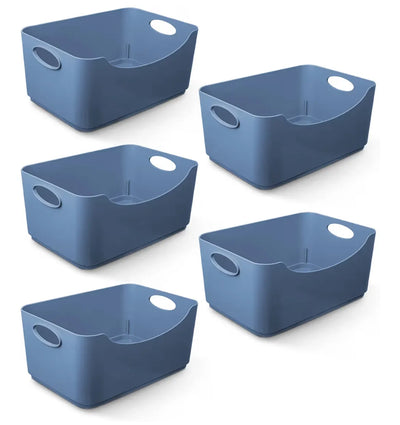 Cesta de plástico negro para estudio KEPLIN