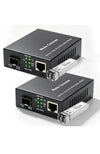 Par de convertidores de medios de fibra Gigabit