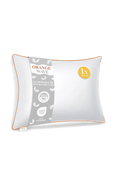 Almohada de Plumas 40x80cm Orange Wave
