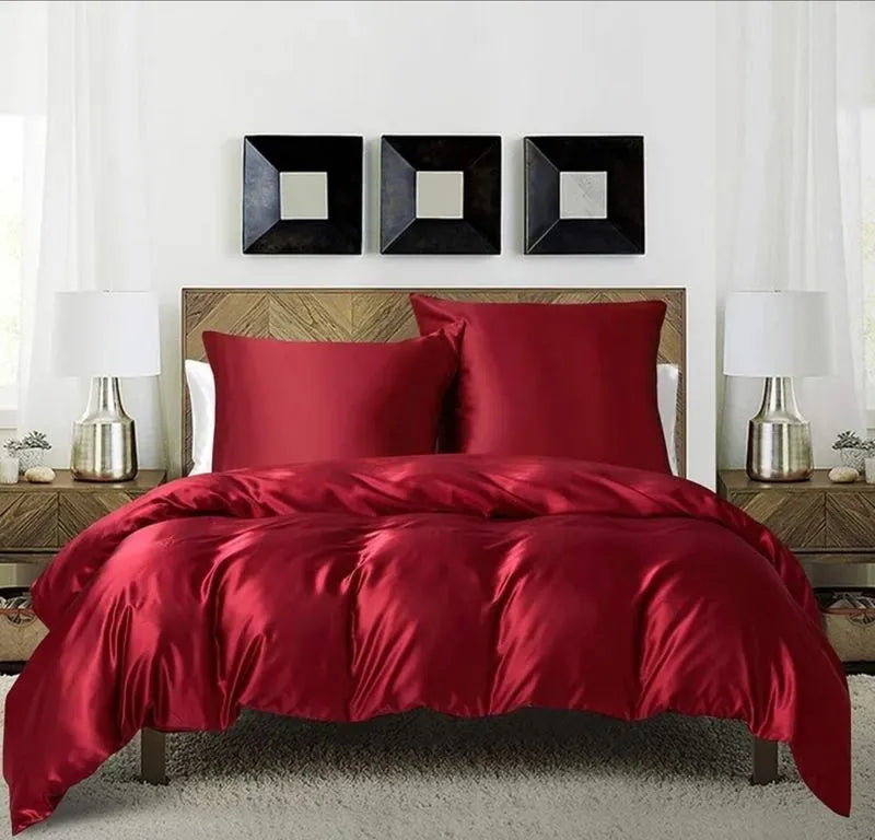 Ropa de cama de 135 x 200 rojo vino