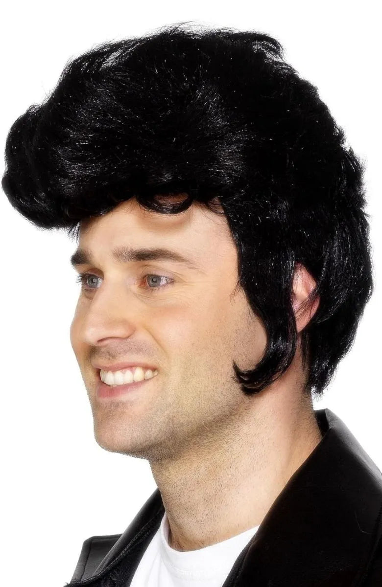 Peluca Negra Rockstar Wig
