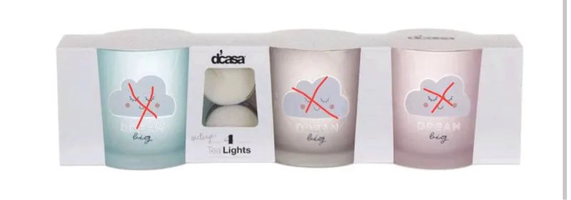 Pack de 3 candeles con 4 velas
