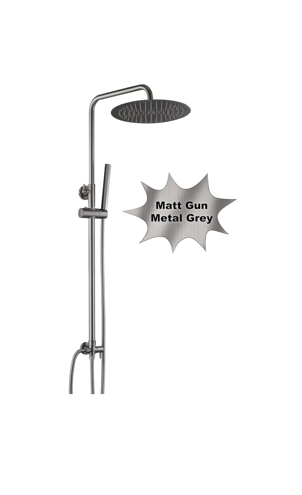 Columna de Ducha Gris Gunmetal