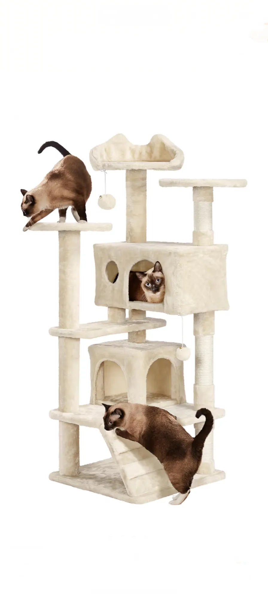 Árbol rascador para gatos beige - Yaheetech