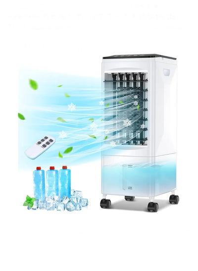 Enfriador de Aire Evaporativo Portátil, Humidificador, Ventilador
