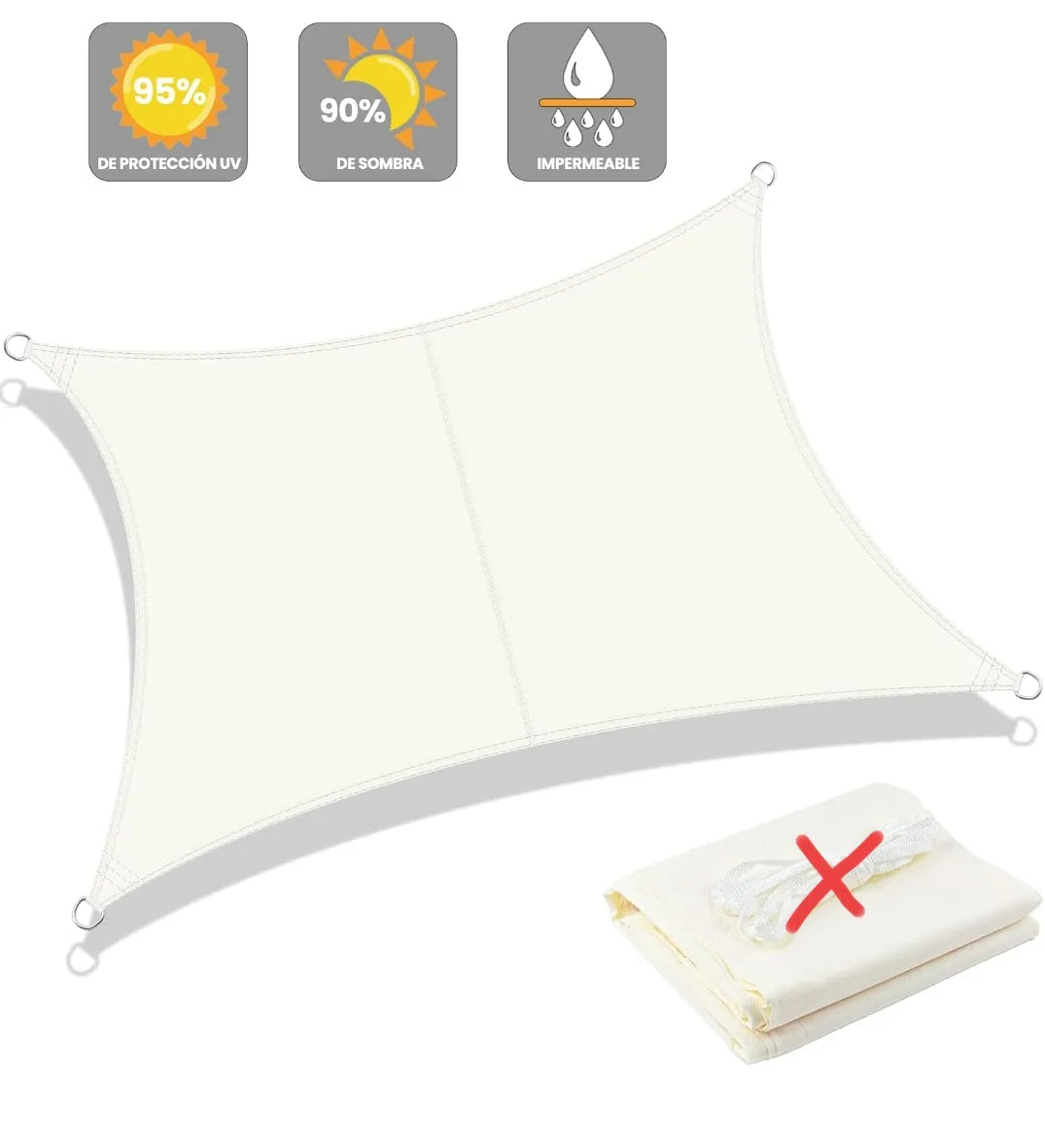 Toldo vela de sombra impermeable