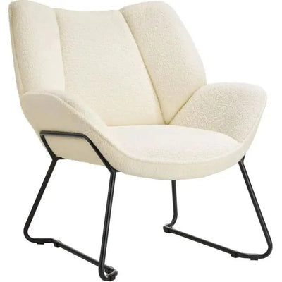 Sillón acolchado crema