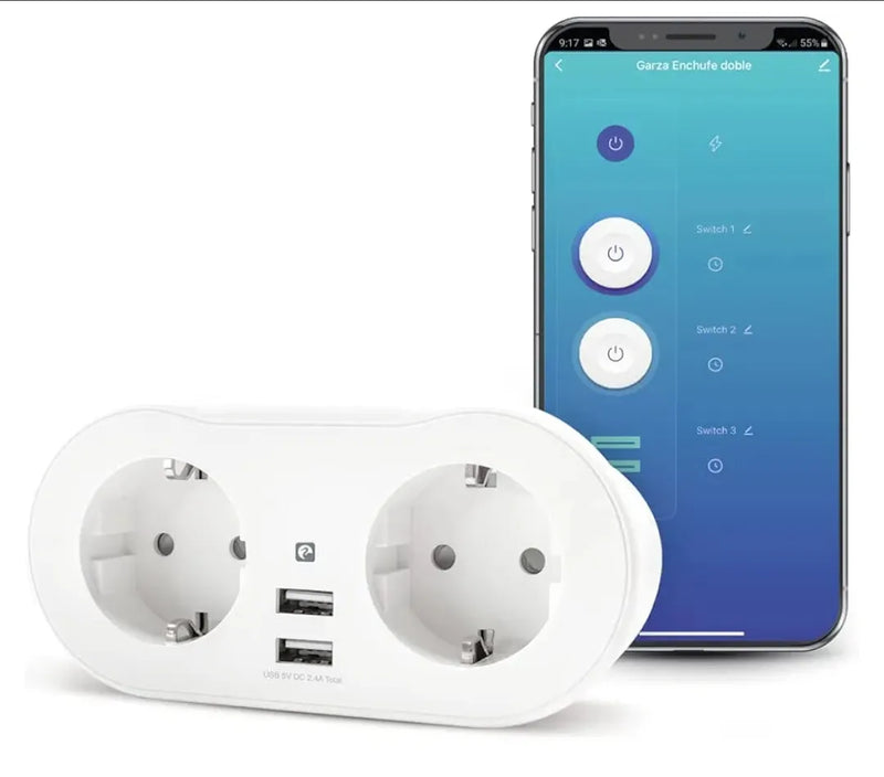 Enchufe Wifi doble inteligente GARZA SMART