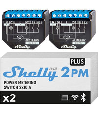 pack de 4 Shelly Plus 2PM x2 Power Metering Switch