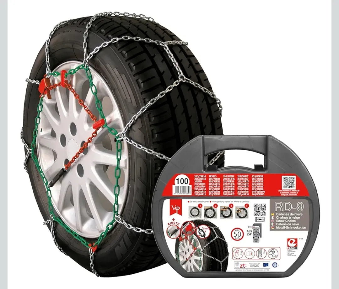 Cadenas de nieve metálicas RD9 mm talla Nº 100