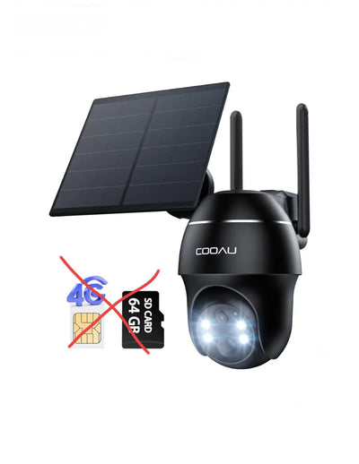 Cámara Vigilancia Exterior con Sim,2K 3MP QHD Camara 4G