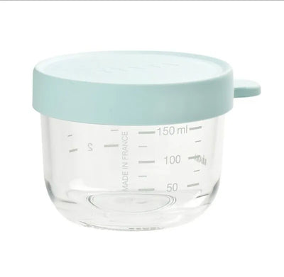6 Recipientes de vidrio para porciones 150ml Beaba