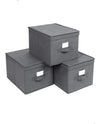 Juego de 3 cajas de almacenamiento plegables con tapas,