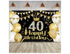 Decoracion de Fiesta de Oro 40 Cumpleaños