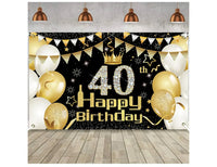 Decoracion de Fiesta de Oro 40 Cumpleaños