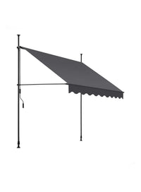 Toldo Terraza Manual Regulable en Altura con Manivela, 200cm