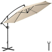 Parasol de brazo articulado beige