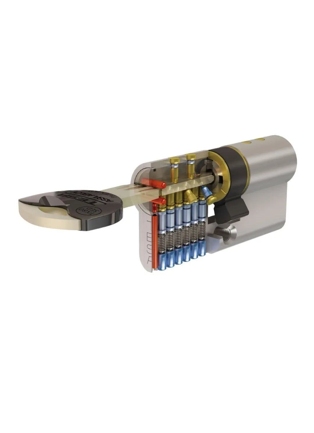 Cilindro europeo TX80, 85 x 30 mm, compatible con cerraduras