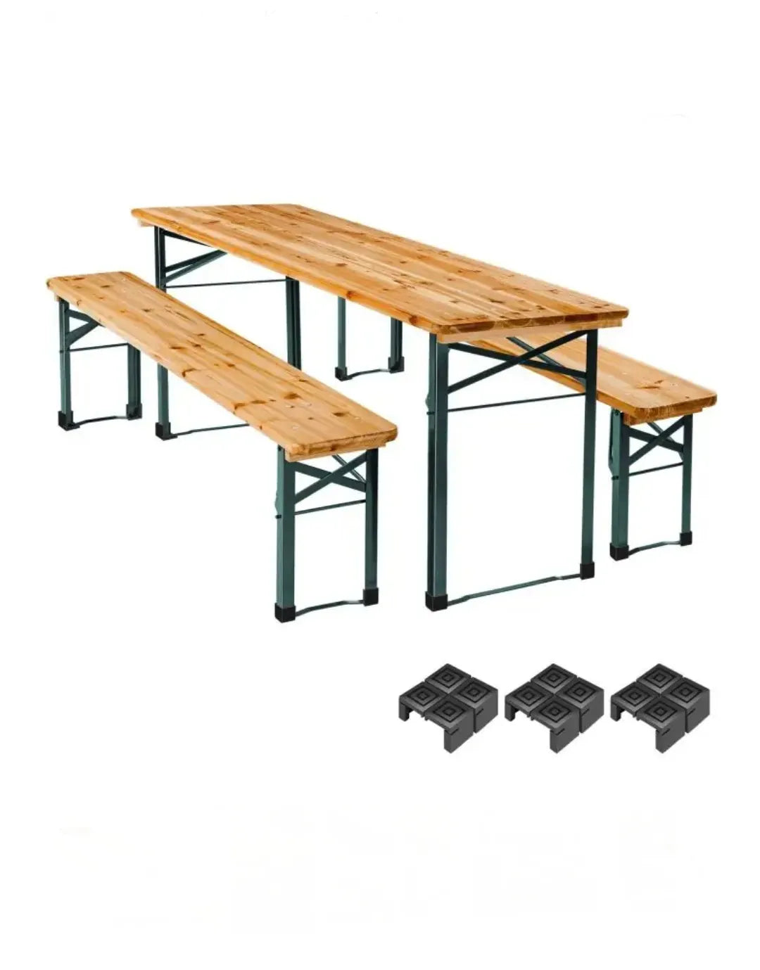 Conjunto de mesa y bancos para exterior SISSI 170cm