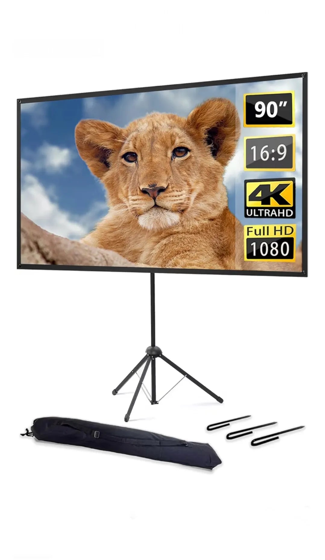 Pantalla de Proyector con Trípode, Pantalla de Proyector
