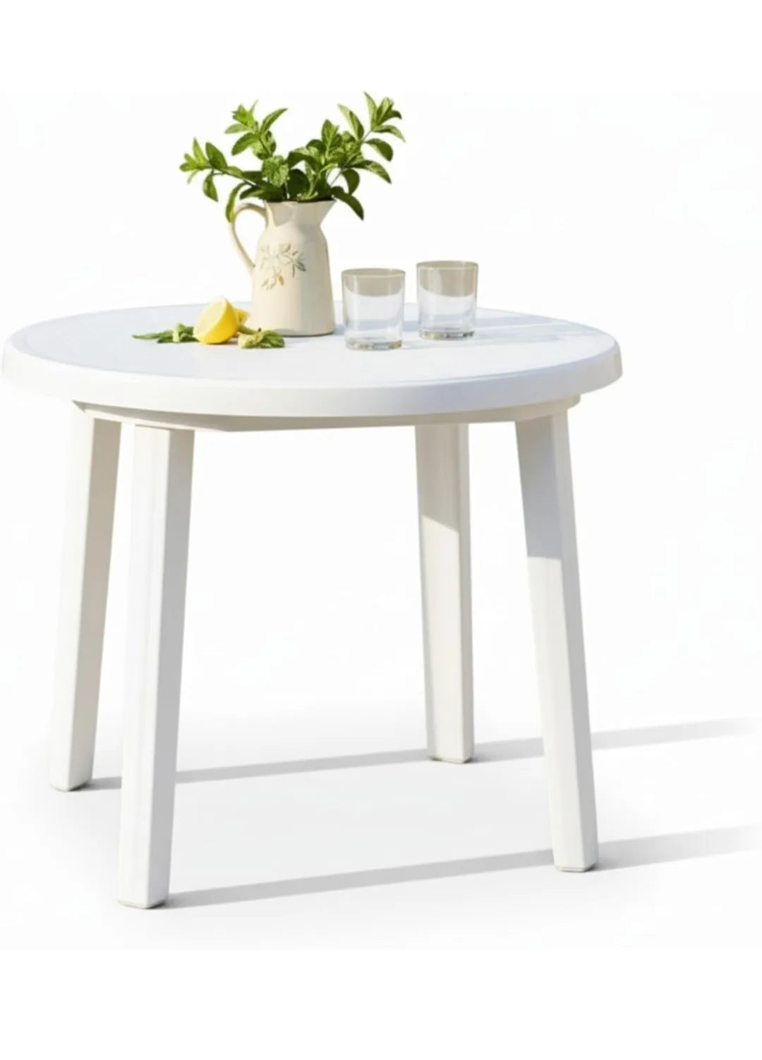 Mesa de jardín blanca braga 90cm