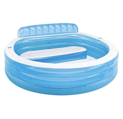 Piscina hinchable redonda con respaldo Intex