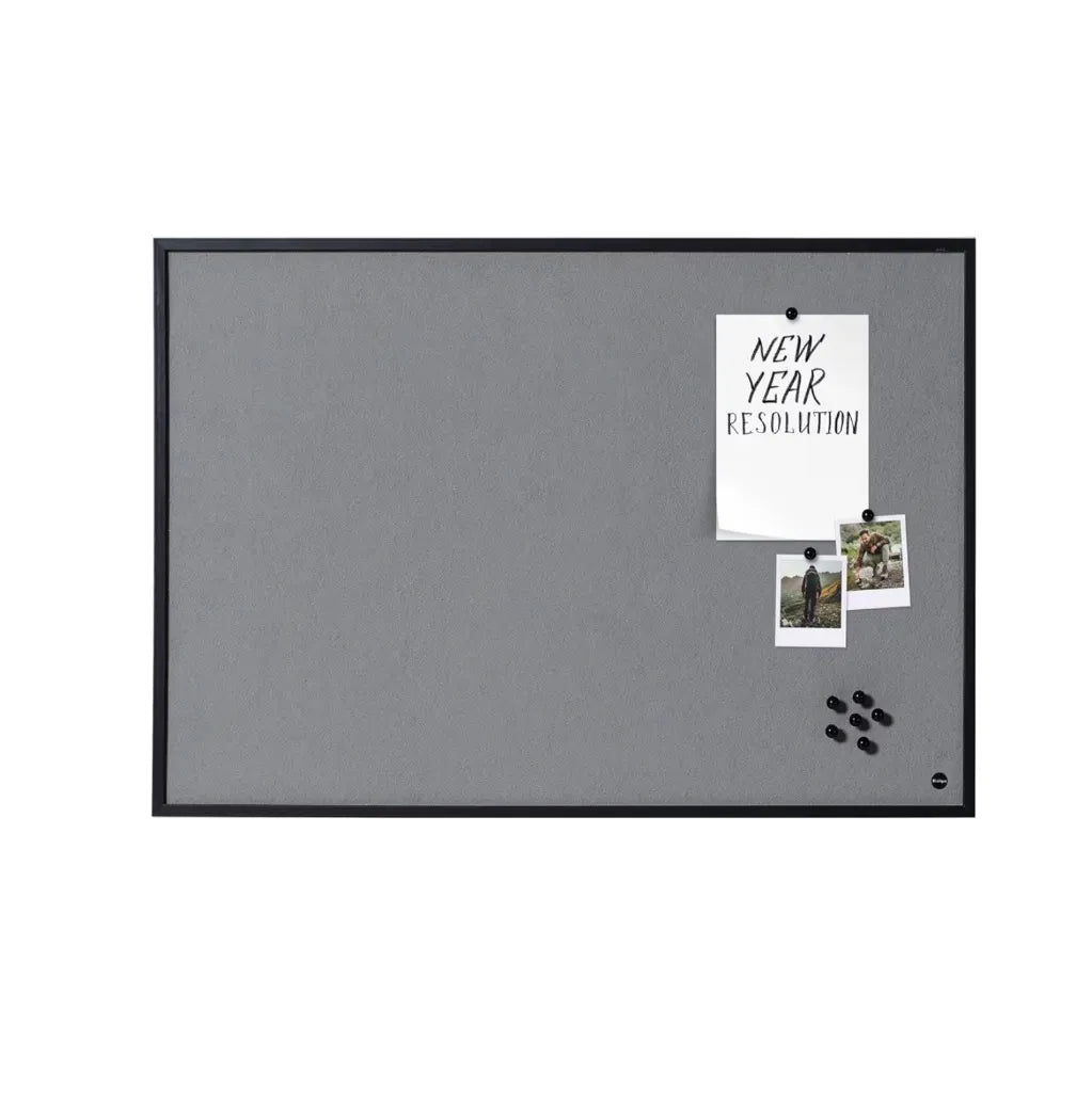 Tablero de fieltro gris