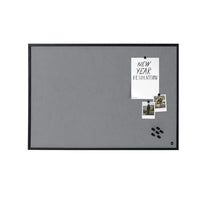 Tablero de fieltro gris