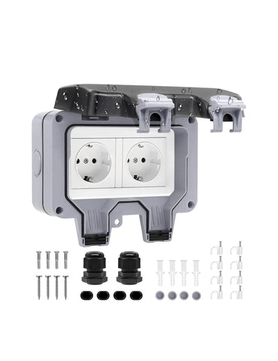 Enchufe Impermeable con Conector de Cable y Tapa IP66